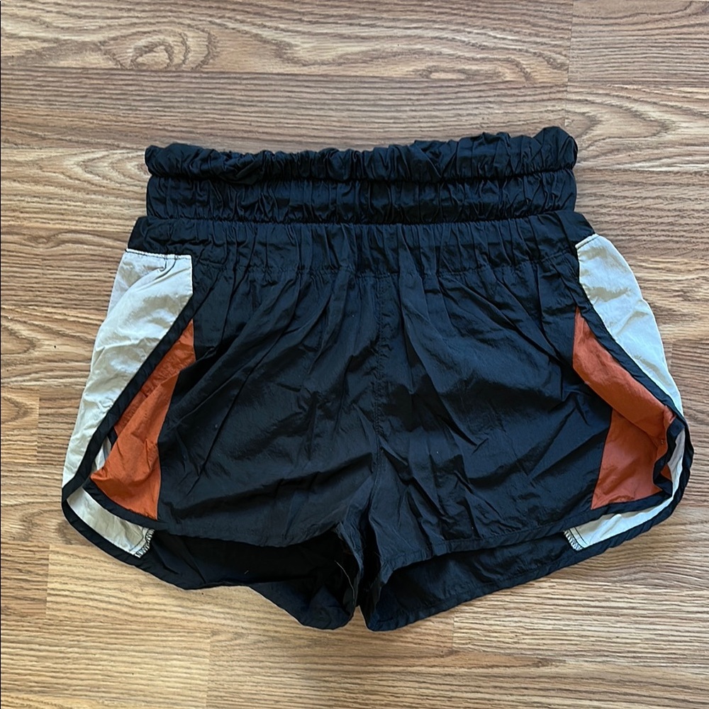 Free People FP Movement Athletic Shorts Black, Rusty Orange, Beige Size L